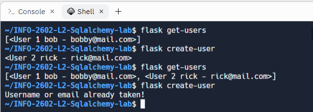 Lab 2.4 - SQLAlchemy